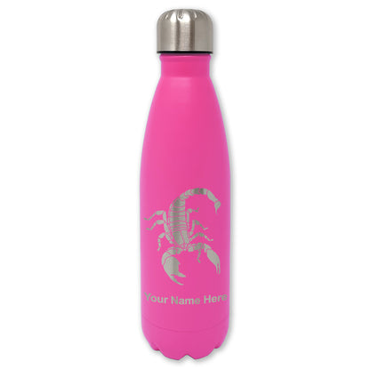 LaserGram Double Wall Water Bottle, Scorpion, Personalized Engraving Included