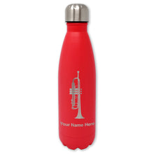 Load image into Gallery viewer, LaserGram Double Wall Water Bottle, Trumpet, Personalized Engraving Included
