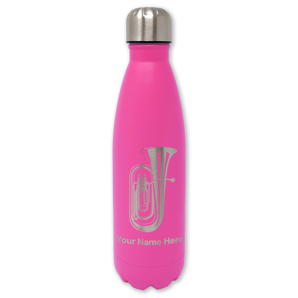 LaserGram Double Wall Water Bottle, Tuba, Personalized Engraving Included