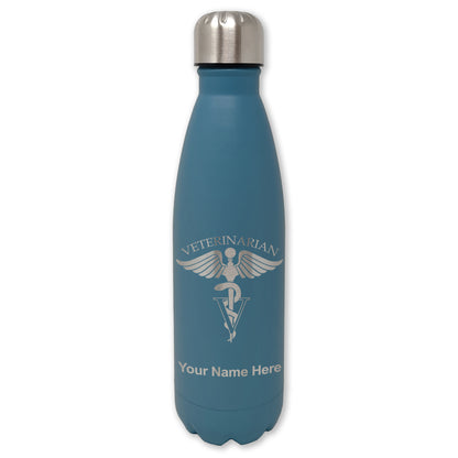 LaserGram Double Wall Water Bottle, Veterinarian, Personalized Engraving Included