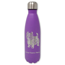 Load image into Gallery viewer, LaserGram Double Wall Water Bottle, West Highland Terrier Dog, Personalized Engraving Included
