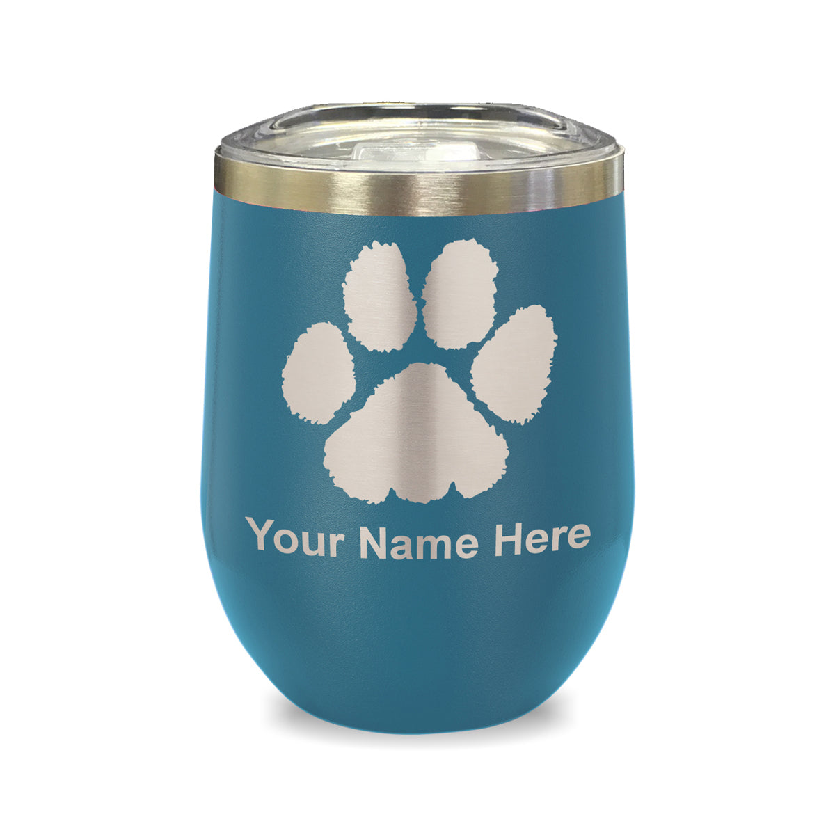 Paws Off - 10 oz Double Walled Stemless Wine Glass - www