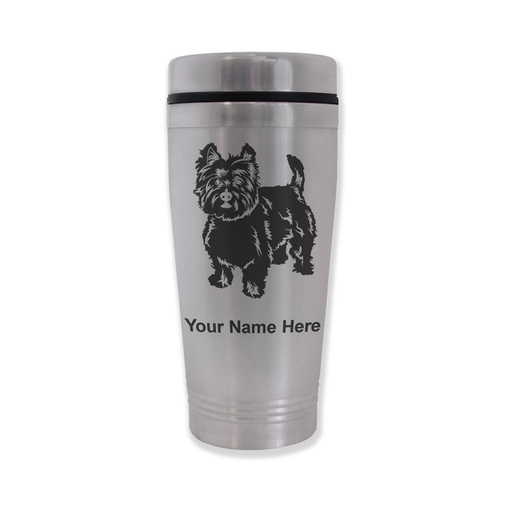 Commuter Travel Mug, West Highland Terrier Dog, Personalized Engraving Included
