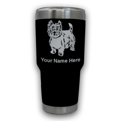 LaserGram 30oz Tumbler Mug, West Highland Terrier Dog, Personalized Engraving Included