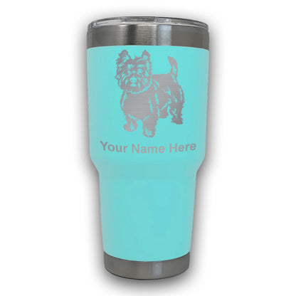 LaserGram 30oz Tumbler Mug, West Highland Terrier Dog, Personalized Engraving Included