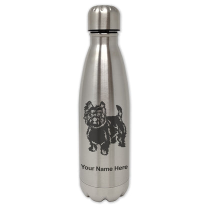 LaserGram Single Wall Water Bottle, West Highland Terrier Dog, Personalized Engraving Included