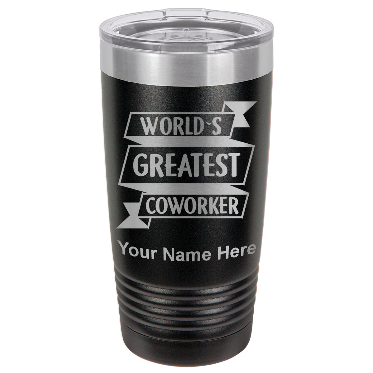 20oz Vacuum Insulated Tumbler Mug, World's Greatest Coworker, Personalized Engraving Included