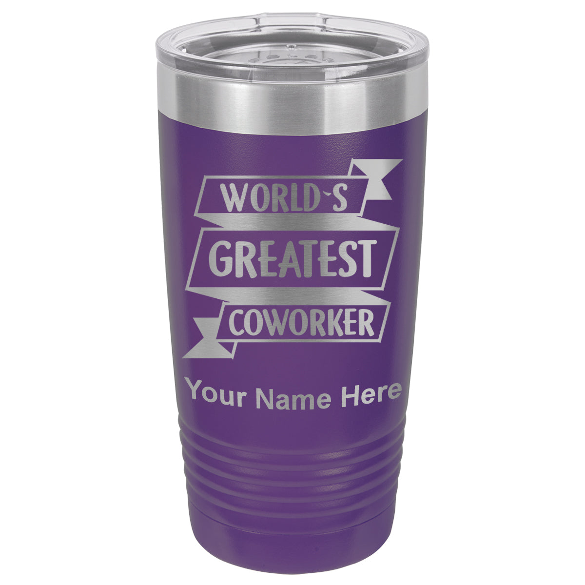 20oz Vacuum Insulated Tumbler Mug, World's Greatest Coworker, Personalized Engraving Included