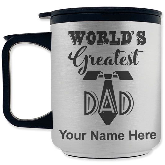Coffee Travel Mug, World's Greatest Dad, Personalized Engraving Included