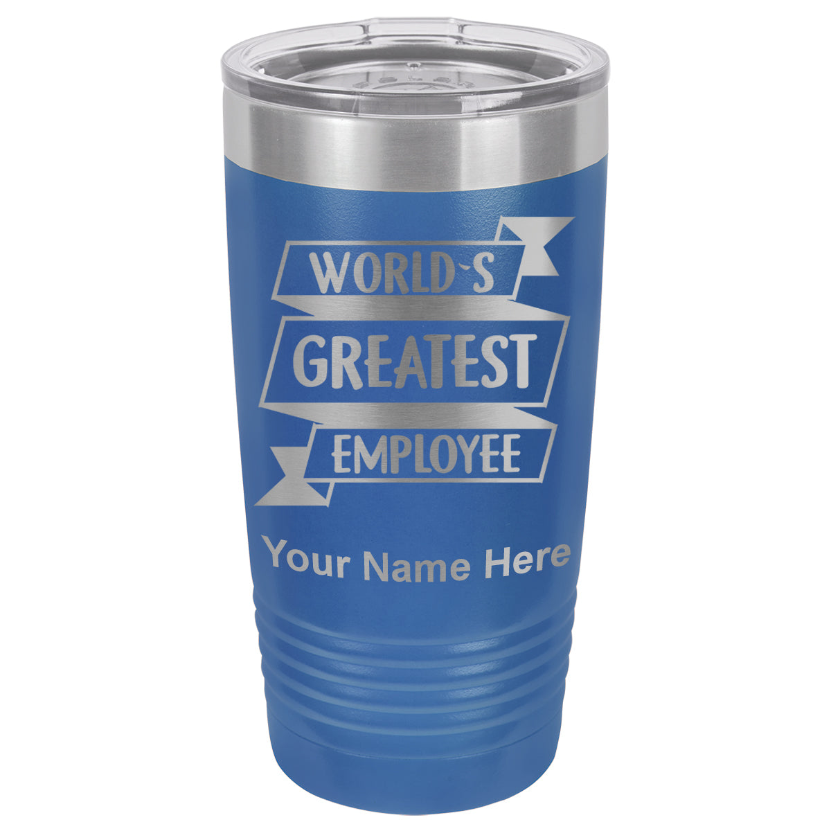 20oz Vacuum Insulated Tumbler Mug, World's Greatest Employee, Personalized Engraving Included