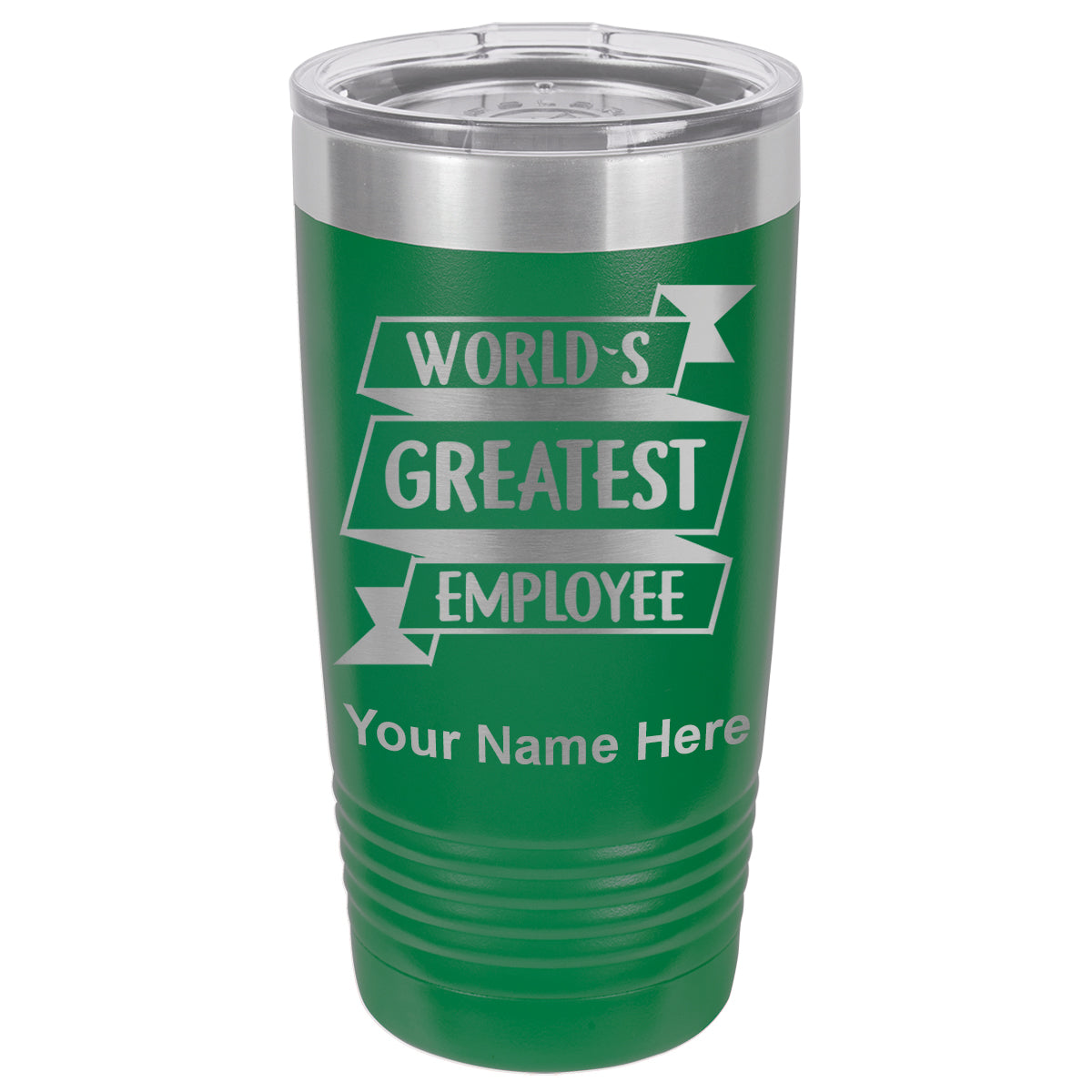 20oz Vacuum Insulated Tumbler Mug, World's Greatest Employee, Personalized Engraving Included