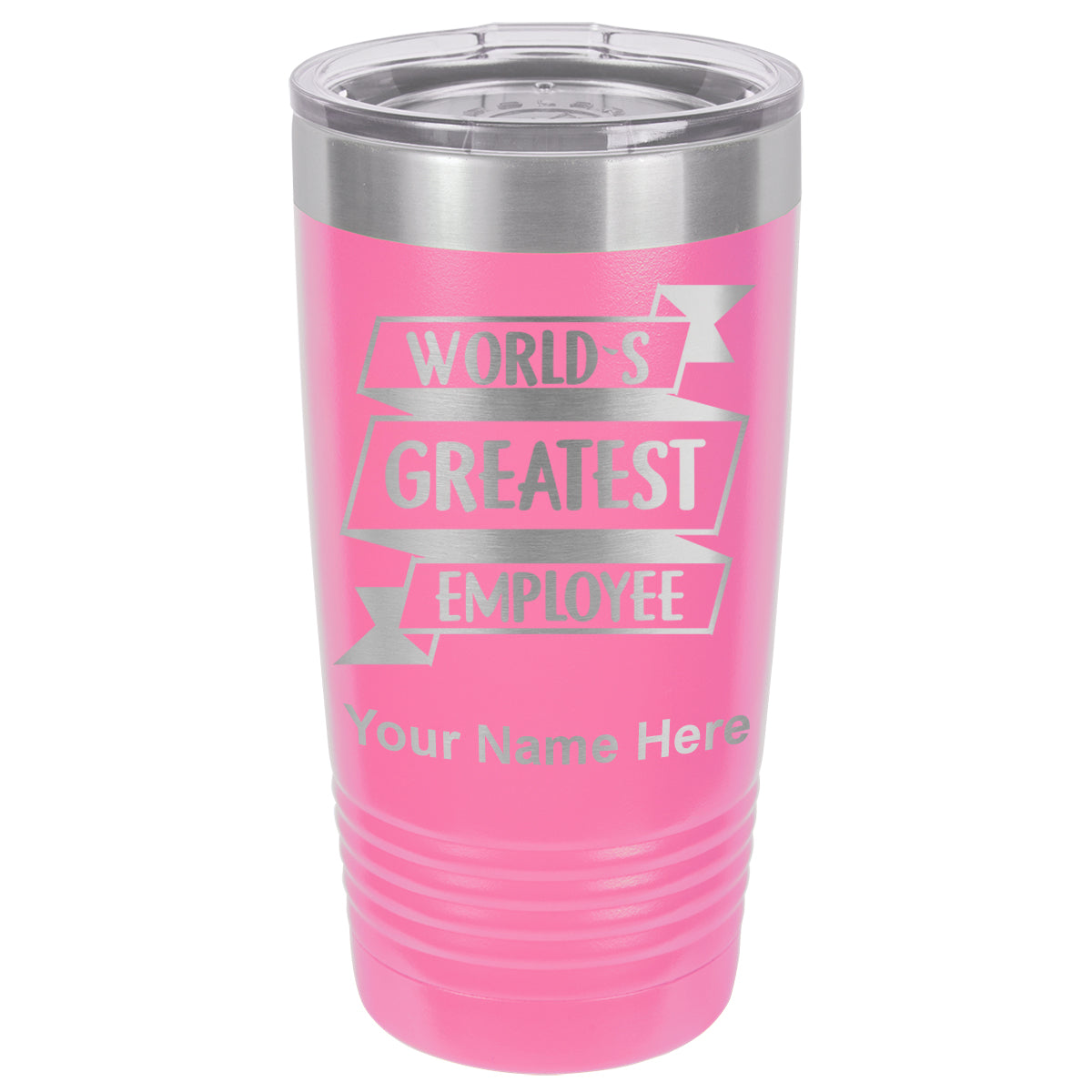 20oz Vacuum Insulated Tumbler Mug, World's Greatest Employee, Personalized Engraving Included