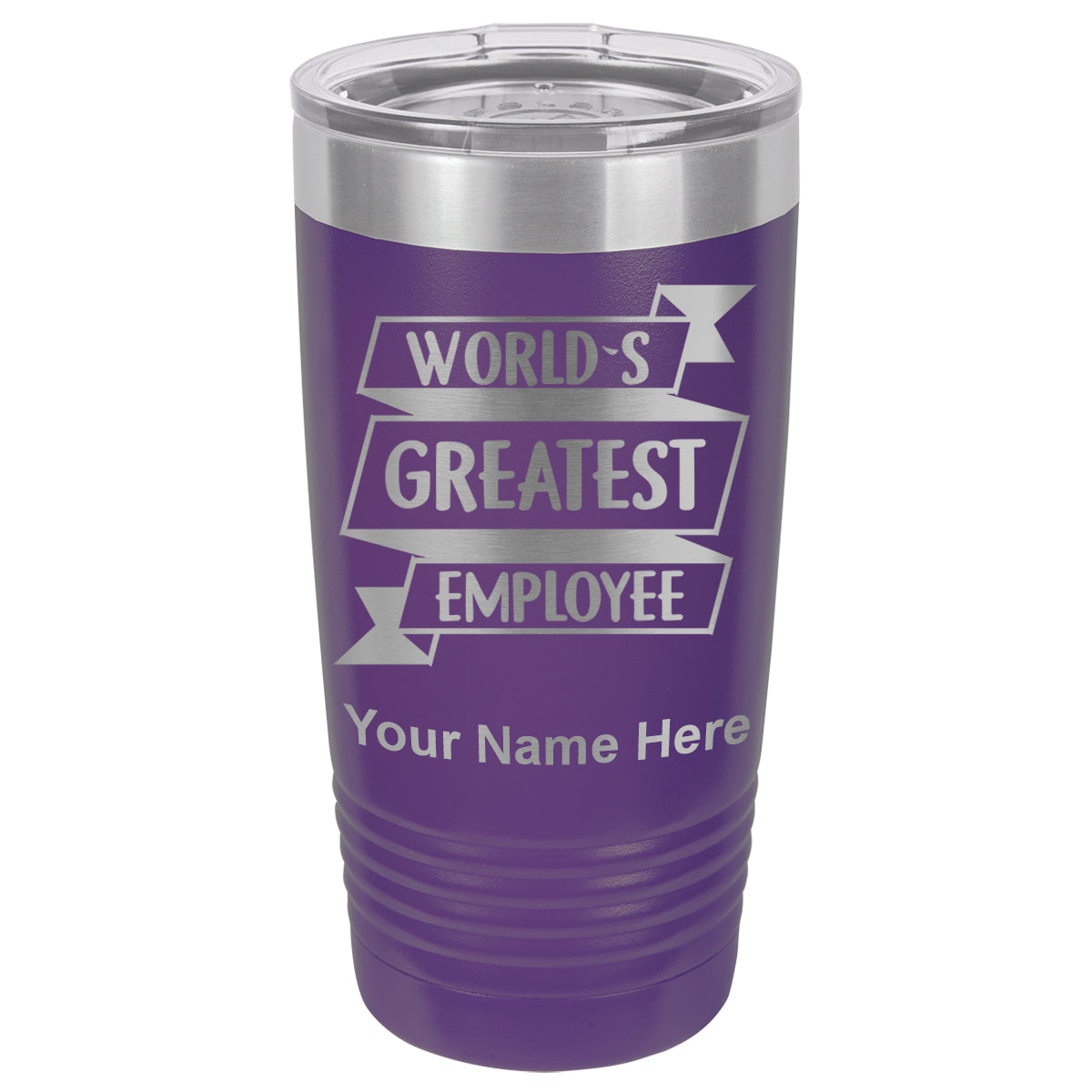 20oz Vacuum Insulated Tumbler Mug, World's Greatest Employee, Personalized Engraving Included