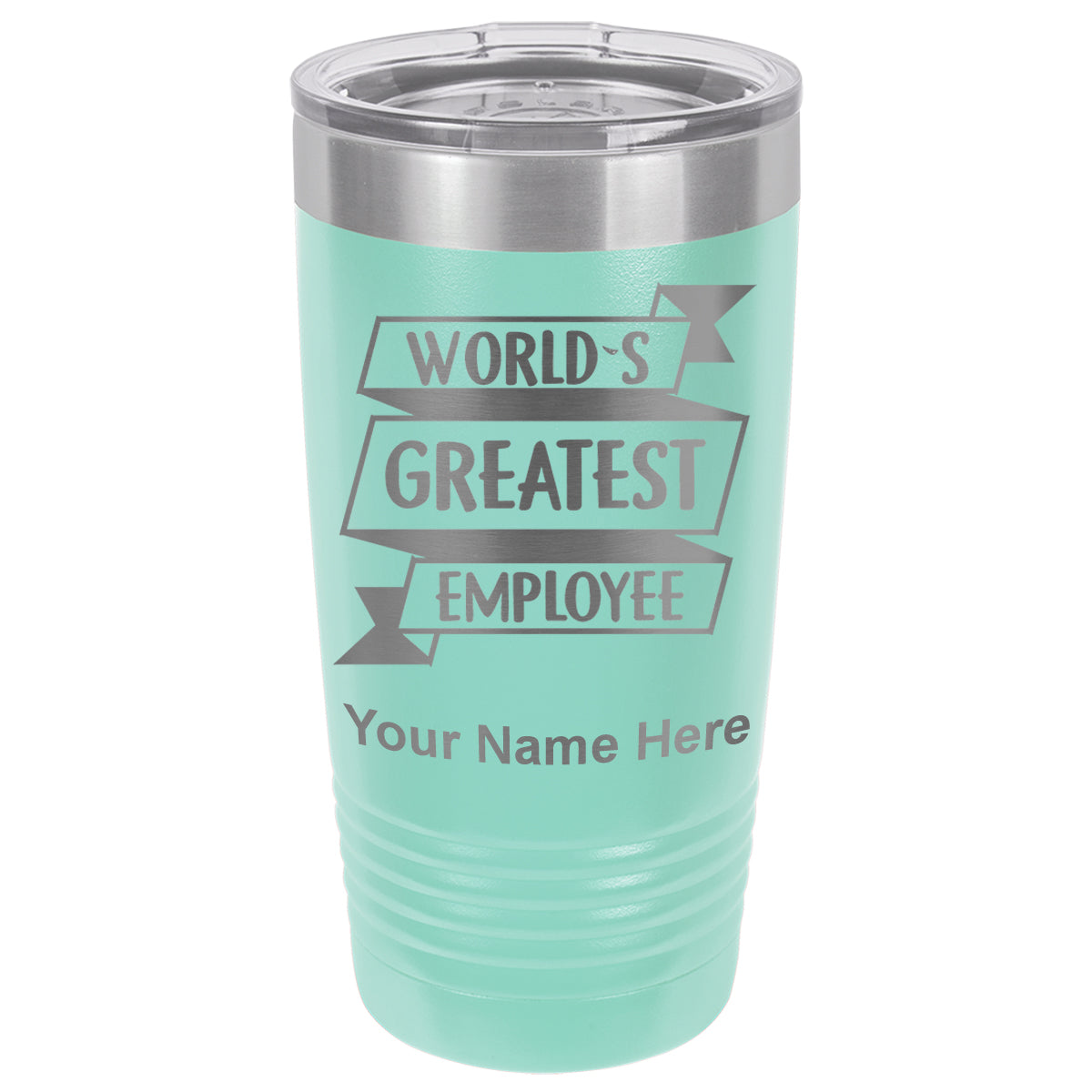 20oz Vacuum Insulated Tumbler Mug, World's Greatest Employee, Personalized Engraving Included