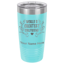 Load image into Gallery viewer, 20oz Vacuum Insulated Tumbler Mug, World&#39;s Greatest Girlfriend, Personalized Engraving Included
