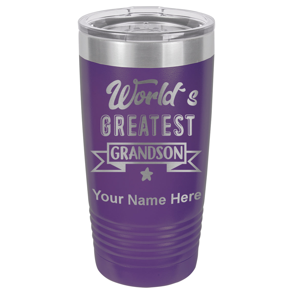 20oz Vacuum Insulated Tumbler Mug, World's Greatest Grandson, Personalized Engraving Included