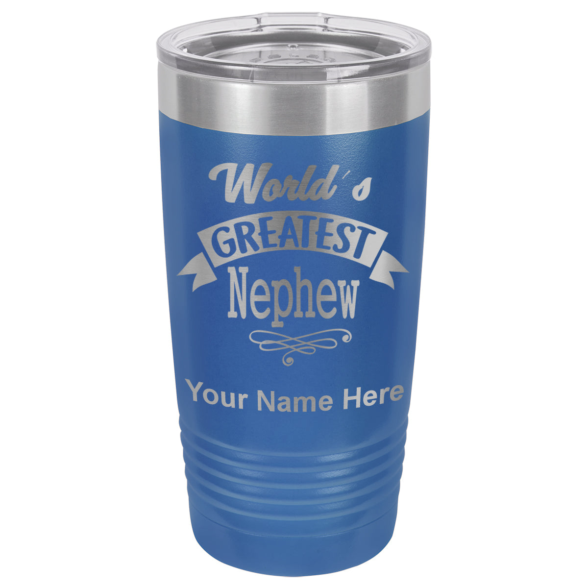 20oz Vacuum Insulated Tumbler Mug, World's Greatest Nephew, Personalized Engraving Included