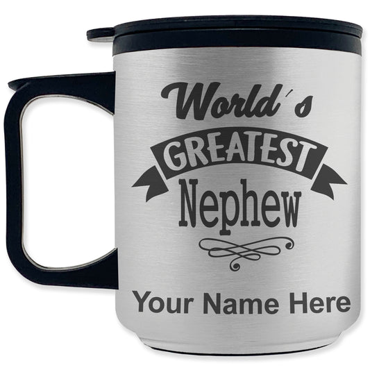 Coffee Travel Mug, World's Greatest Nephew, Personalized Engraving Included