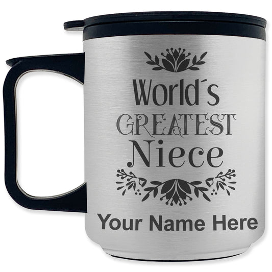 Coffee Travel Mug, World's Greatest Niece, Personalized Engraving Included