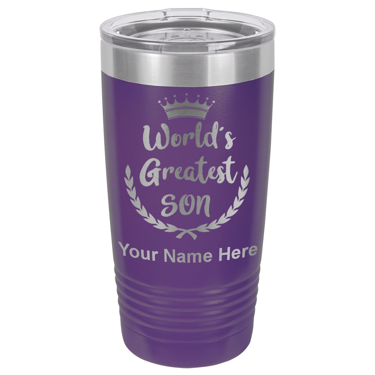 20oz Vacuum Insulated Tumbler Mug, World's Greatest Son, Personalized Engraving Included
