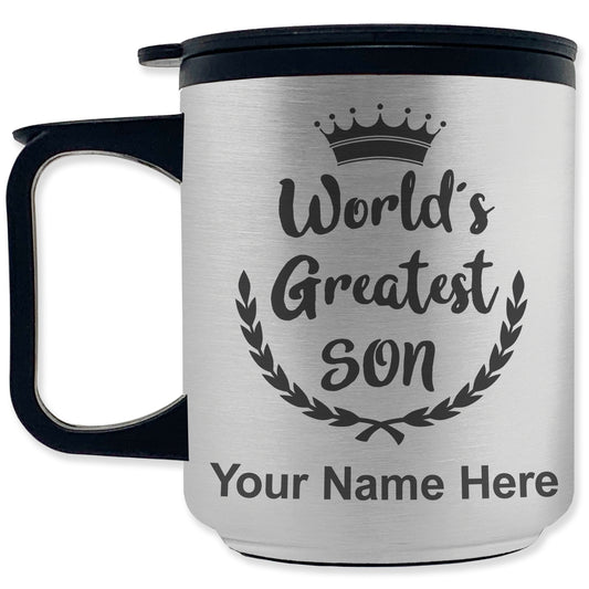 Coffee Travel Mug, World's Greatest Son, Personalized Engraving Included