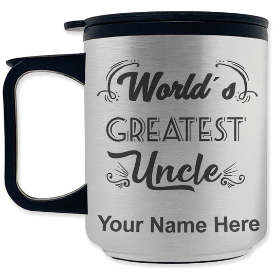 Coffee Travel Mug, World's Greatest Uncle, Personalized Engraving Included
