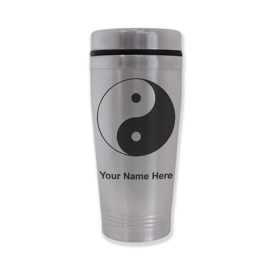 Commuter Travel Mug, Yin Yang, Personalized Engraving Included