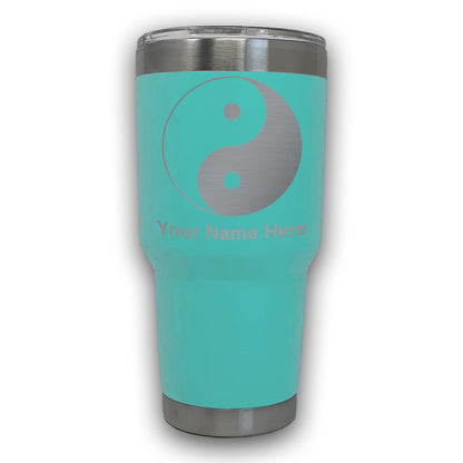 LaserGram 30oz Tumbler Mug, Yin Yang, Personalized Engraving Included