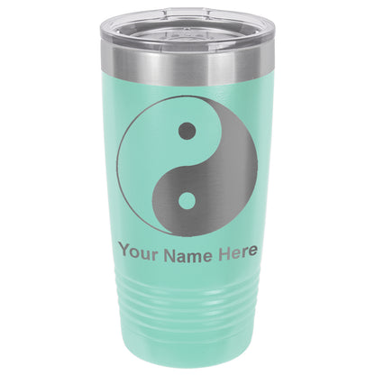 20oz Vacuum Insulated Tumbler Mug, Yin Yang, Personalized Engraving Included