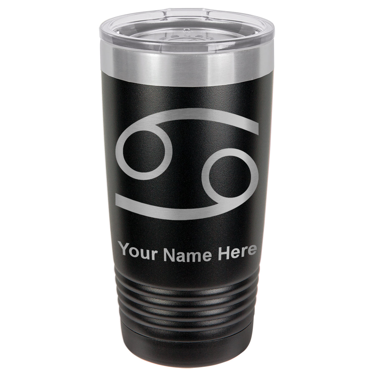 20oz Vacuum Insulated Tumbler Mug, Zodiac Sign Cancer, Personalized Engraving Included