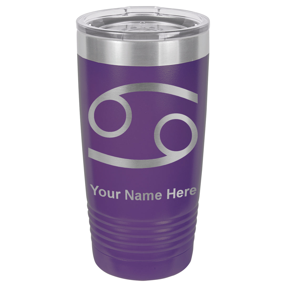 20oz Vacuum Insulated Tumbler Mug, Zodiac Sign Cancer, Personalized Engraving Included