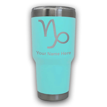 LaserGram 30oz Tumbler Mug, Zodiac Sign Capricorn, Personalized Engraving Included