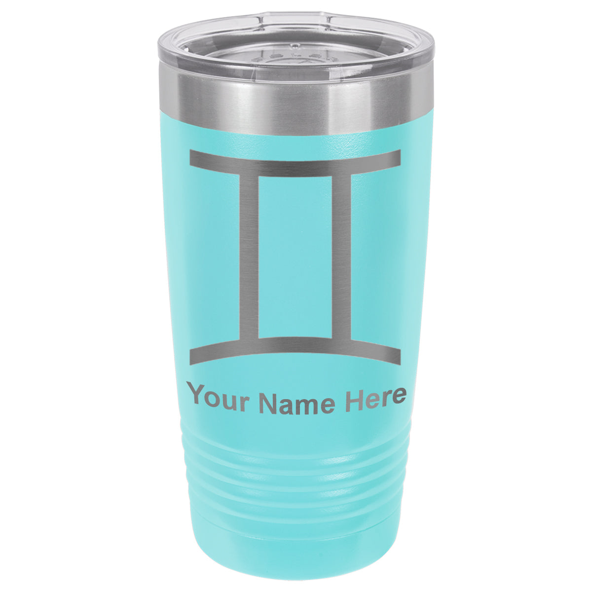 20oz Vacuum Insulated Tumbler Mug, Zodiac Sign Gemini, Personalized Engraving Included