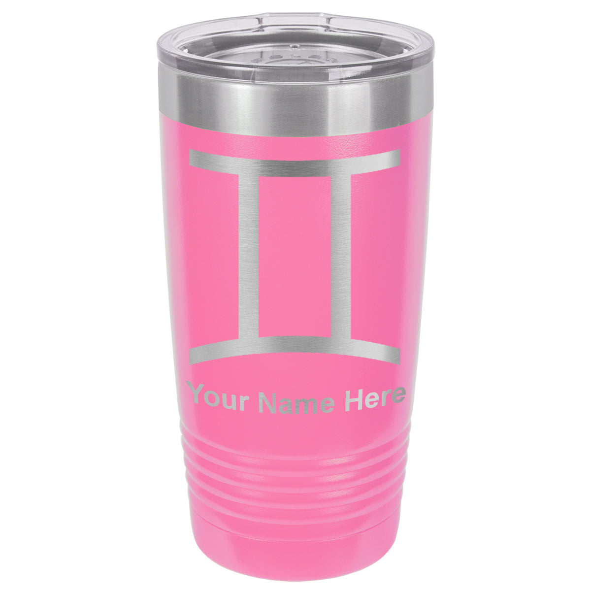 20oz Vacuum Insulated Tumbler Mug, Zodiac Sign Gemini, Personalized Engraving Included