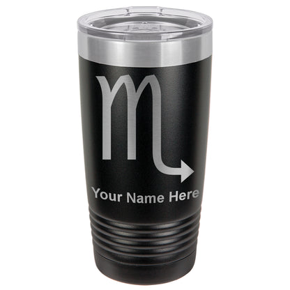 20oz Vacuum Insulated Tumbler Mug, Zodiac Sign Scorpio, Personalized Engraving Included