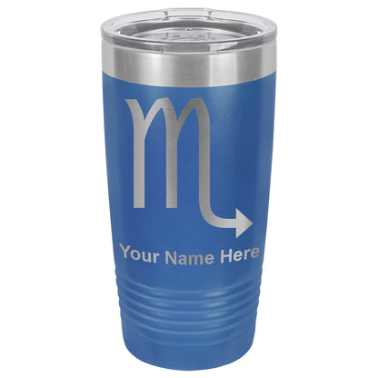 20oz Vacuum Insulated Tumbler Mug, Zodiac Sign Scorpio, Personalized Engraving Included