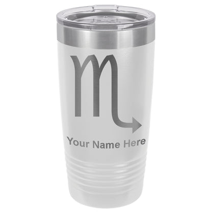 20oz Vacuum Insulated Tumbler Mug, Zodiac Sign Scorpio, Personalized Engraving Included