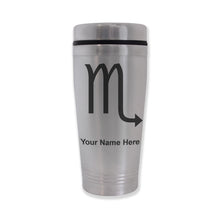 Load image into Gallery viewer, Commuter Travel Mug, Zodiac Sign Scorpio, Personalized Engraving Included

