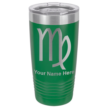 20oz Vacuum Insulated Tumbler Mug, Zodiac Sign Virgo, Personalized Engraving Included