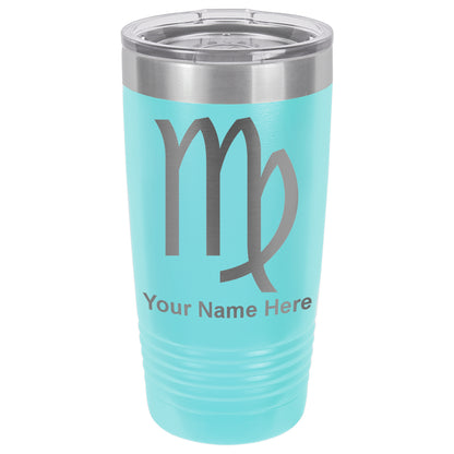 20oz Vacuum Insulated Tumbler Mug, Zodiac Sign Virgo, Personalized Engraving Included