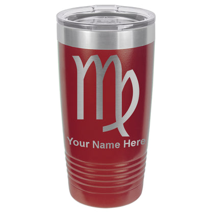 20oz Vacuum Insulated Tumbler Mug, Zodiac Sign Virgo, Personalized Engraving Included