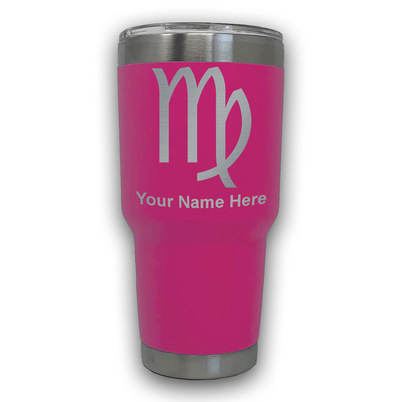 LaserGram 30oz Tumbler Mug, Zodiac Sign Virgo, Personalized Engraving Included