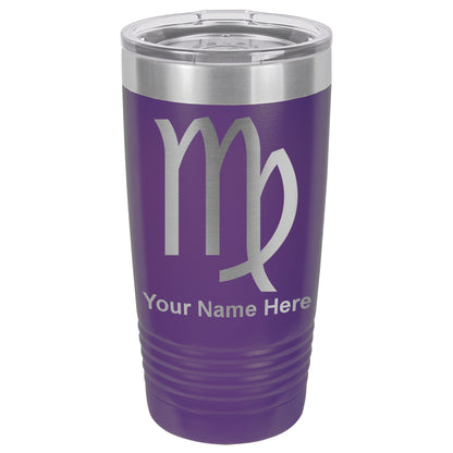 20oz Vacuum Insulated Tumbler Mug, Zodiac Sign Virgo, Personalized Engraving Included