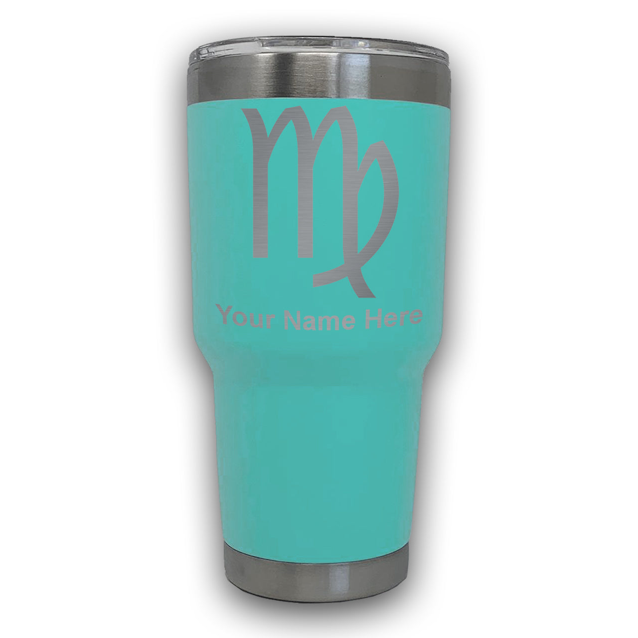 LaserGram 30oz Tumbler Mug, Zodiac Sign Virgo, Personalized Engraving Included