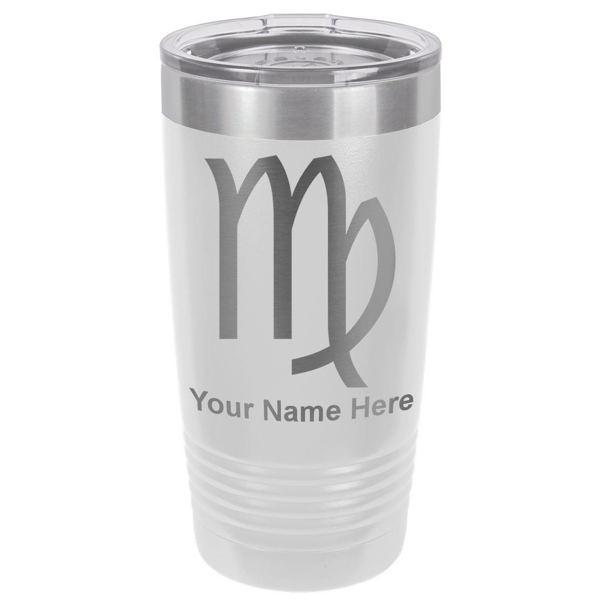 20oz Vacuum Insulated Tumbler Mug, Zodiac Sign Virgo, Personalized Engraving Included