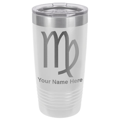 20oz Vacuum Insulated Tumbler Mug, Zodiac Sign Virgo, Personalized Engraving Included