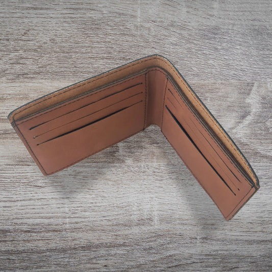 Faux Leather Bi-Fold Wallet, Disc Golf, Personalized Engraving Included